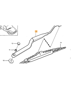 Ruitenwisser Arm links stuur kant: voor Linksgestuurd V70 C70 S70 