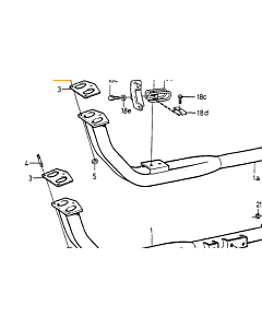 Tapeind Uitlaatsysteem M10x40 Volvo 240 - 260 - 340 - 360 - 740 - 760 - 940 - 960