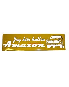 Sticker Jag kor hellre Amazon zwart op geel 27x7.5cm