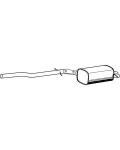 Uitlaatdemper  achterdemper Volvo XC90 2003-2006