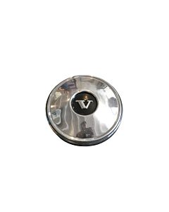Wieldop chroom/zwart, Wheel cover chrome/black, Hub cap, Original Volvo, Volvo PV+Amazon+P1800+140 1964+, 670437U, Gebruikt, Used