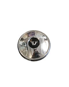 Wieldop chroom/zwart, Wheel cover chrome/black, Hub cap, Original Volvo, Volvo PV+Amazon+P1800+140 1964+, 670437U3, Gebruikt, Used