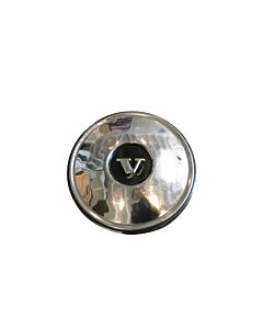 Wieldop chroom/zwart, Wheel cover chrome/black, Hub cap, Original Volvo, Volvo PV+Amazon+P1800+140 1964+, 670437U4, Gebruikt, Used