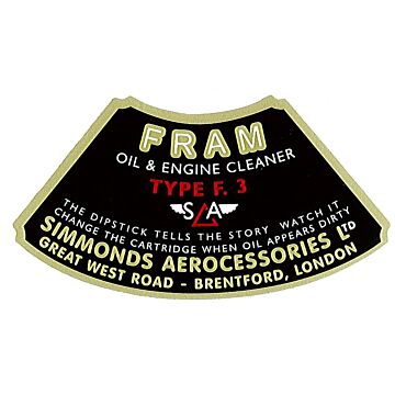 Sticker oliefilter B4B fram