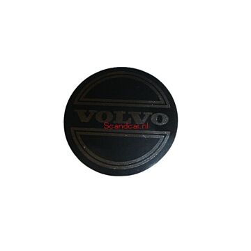 StickerinchVolvoinch naafdop zwart op chroom 42mm