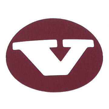 Sticker naaf dop P1800+140+164 684835 1972-1973 rood