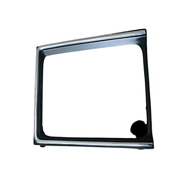 Frame rand linksvoor 240 koplamp zwart kunststof met chrome sierlijst vierkant