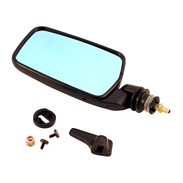 Spiegel 240+260 zwart plastic handmatig verstelbaar compleet links 1980-1988