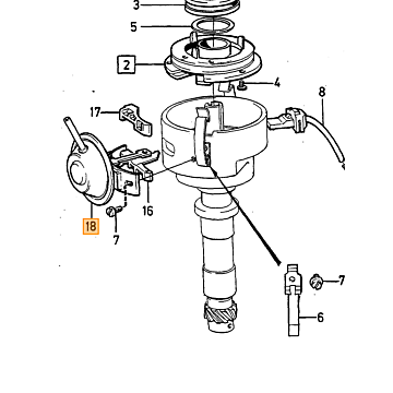 Vacuum vervroeger regelaar ontsteking b280 F 240 740 760 