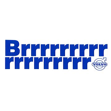 Sticker Brrrrrrrrrrrr blauw op wit