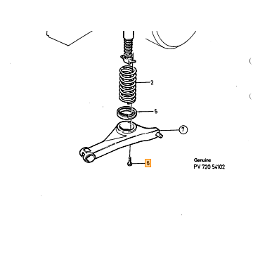 Schokbreker Oliedruk Achterzijde Volvo 740 - 760 - 940 - 960