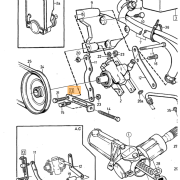 afstel arm stuurbekrachtiging Volvo 240 740 940 