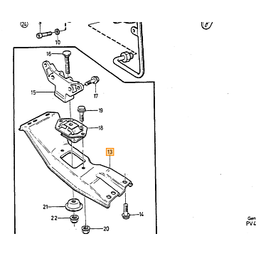 Transmissiebevestiging - A/T versnellingsbaksteun automaat  960
