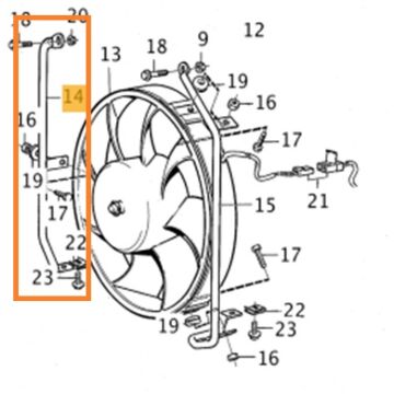 Steun rechts electrische fan koelventilator 740 760 780 