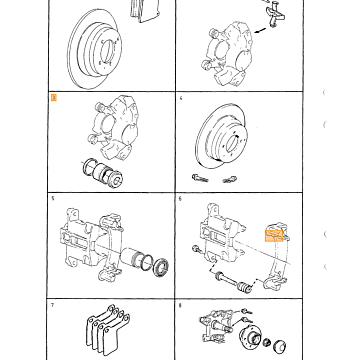 Remklauw Reparatieset Achterzijde Volvo 740 - 760 - 780 - 850 - C70 - S70 - V70