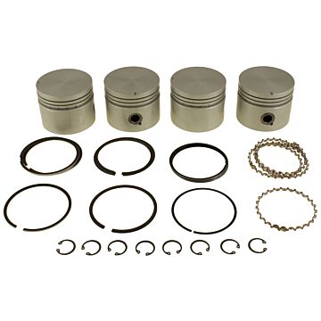 Zuiger set B20+B30 0.020inch diam 22mm pistonpen (incl zuigerveren) set 4 st 0731020