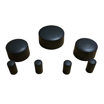 Knop radio volume set 7 stuks donkergrijs HU803 HU850 HU601 Volvo S60 (-2009)  S80 (-2006)  V70 P26  XC70 (2001-2007)