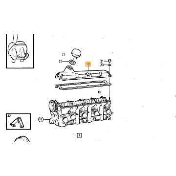 Klepdeksel zwart B200 B230  240 245 740 760 940 960 780