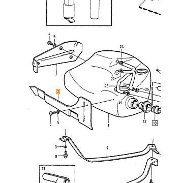 Afdekplaat Brandstoftank FWD Volvo 850 - S70 - V70 - C70