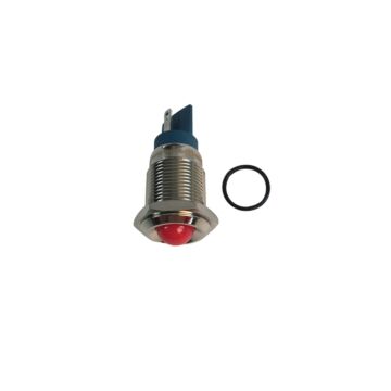 Controle lampje wit (LED) 12 volt voor montage in dashboard e.d.