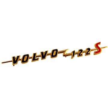 Embleem inchVolvo 122Sinch voorscherm Amazon schrijfletters repro