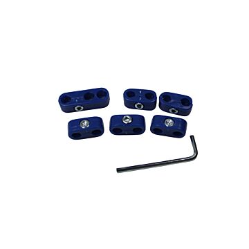 Bougiekabel bevestigingsset - Blauw - 5 dlg