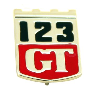 Embleem 123GT voorscherm Amazon 