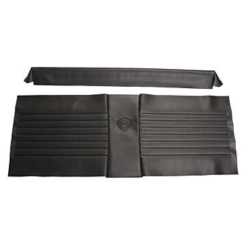 Bekleding P1800S/E 64-71 achterbank rug + 691072 zitting zwart alleen als set te koop