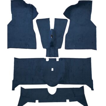 Mattenset 140 1973 1974  bedekt gehele bodem 5 delen 1973 1974 BLAUW