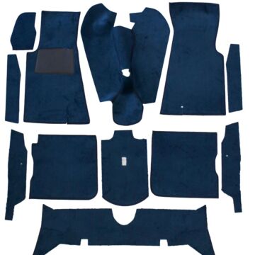 Mattenset 164  vloerbedekking carpet textiel  10 delen ch -50.000  BLAUW
