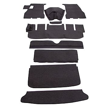 Mattenset P1800S zwart complete set 10 delen
