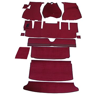 Mattenset P1800E rood (10 delen) incl demping/isolatie matten