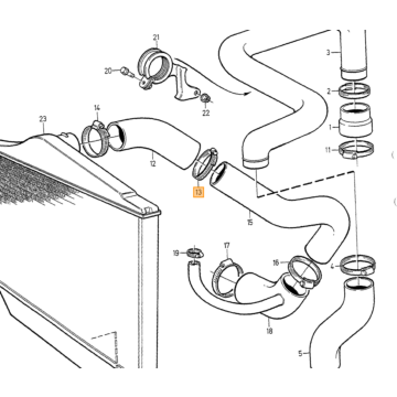 Slang Radiateur Onder Volvo 850 - S70 - V70