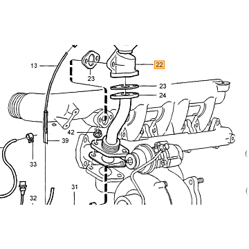 EGR klep met pakkingen Volvo 850 - S70 - V70 - S80