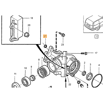O-Ring AWD Transmissie Volvo 850 - V70 - S70 - XC70 - S40 - V50 - S60 - XC90 Haakse overbrenging