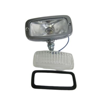 Achteruitrij lamp licht - helder glas van 12x6cm - chroom  type Hella