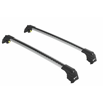 Dakdragers zilver voor aan roofrail/dakrail  Volvo XC60 max 75kg dakrail  wing vorm  voor weinig windgeruis