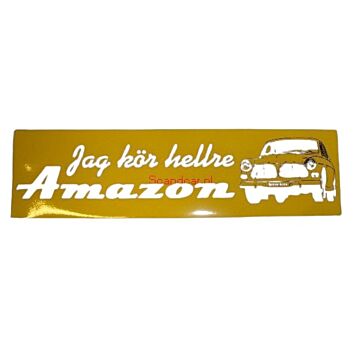 Sticker Jag kor hellre Amazon zwart op geel 27x7.5cm