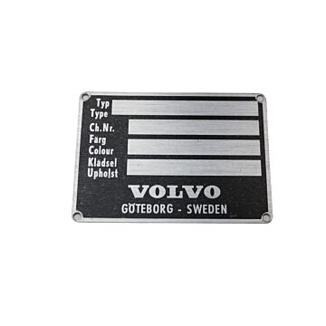Tipo di placca in alluminio bianco (sotto il cofano) PV444+P1800+PV544+Amazon per Volvo