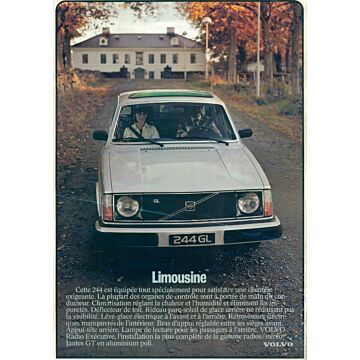 Poster 244 GL zilver limousine  voor landhuis  reproductie