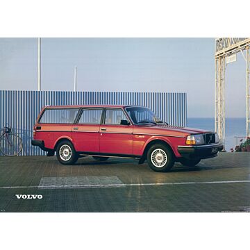 Poster 240 estate 245 rood in haven reproductie