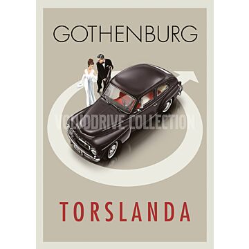 Poster PV gothenburg torslanda  PV544 retro poster