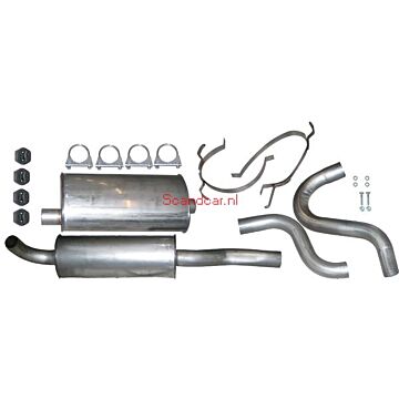 Uitlaatset  740 / 745 GL  GLE  GLT 8v +745 GLT 16V RVS turbo 54mm diam 1988+