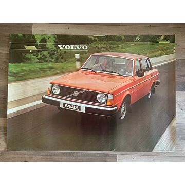 Poster Volvo 244 DL, Reproductie Origineel, B1 Formaat 70 x 100 cm