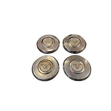 Copricerchio Volvo, Set 4 pezzi, Coprimozzo, Cappuccio mozzo, Copricerchio, Cappuccio mozzo, Originale Volvo, Serie Volvo 240, 242, 244, 245 1975-1984, Usato.