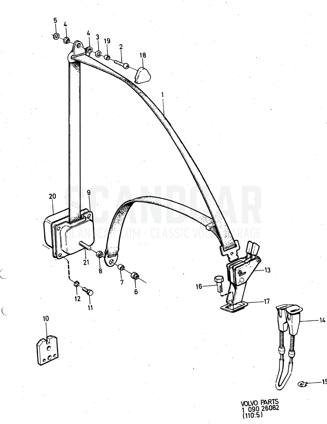 Trasmissione - Assale posteriore, pagina 981 - disegno esploso, Volvo serie 140 fino a 1972
