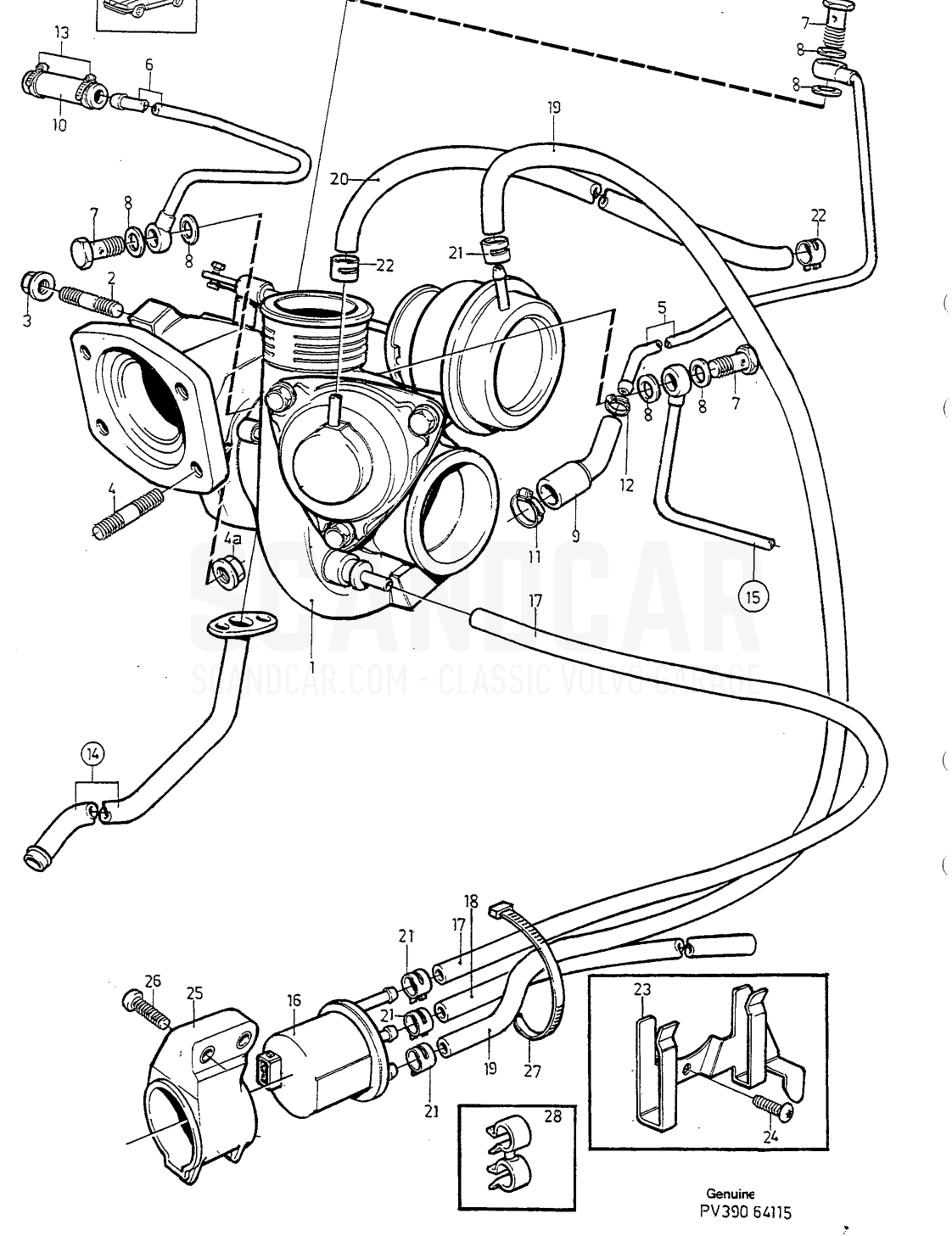 Motore, pagina 246 - disegno esploso, Volvo serie 850