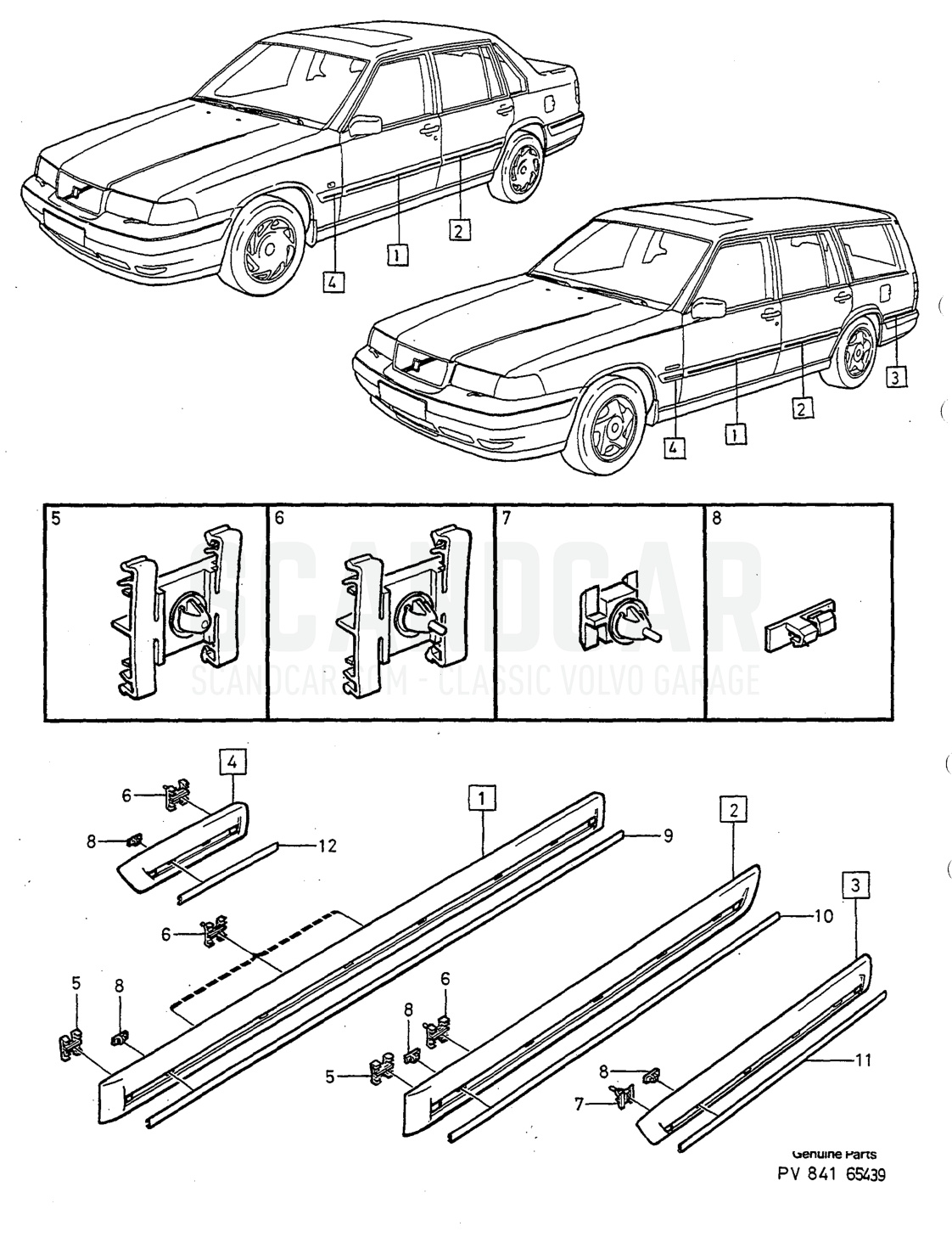 Carrozzeria e interni, pagina 1340 - disegno esploso, Volvo serie 940-960 dal 1994