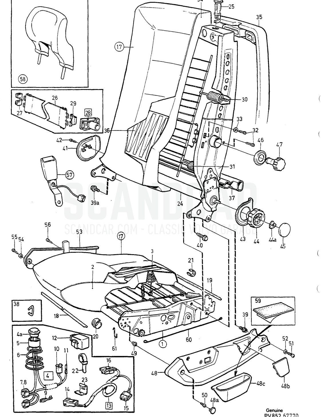 Carrozzeria e interni, pagina 1522 - disegno esploso, Volvo serie 940-960 dal 1994