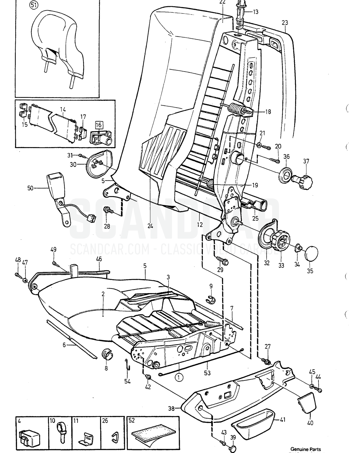Carrozzeria e interni, pagina 1528 - disegno esploso, Volvo serie 940-960 dal 1994